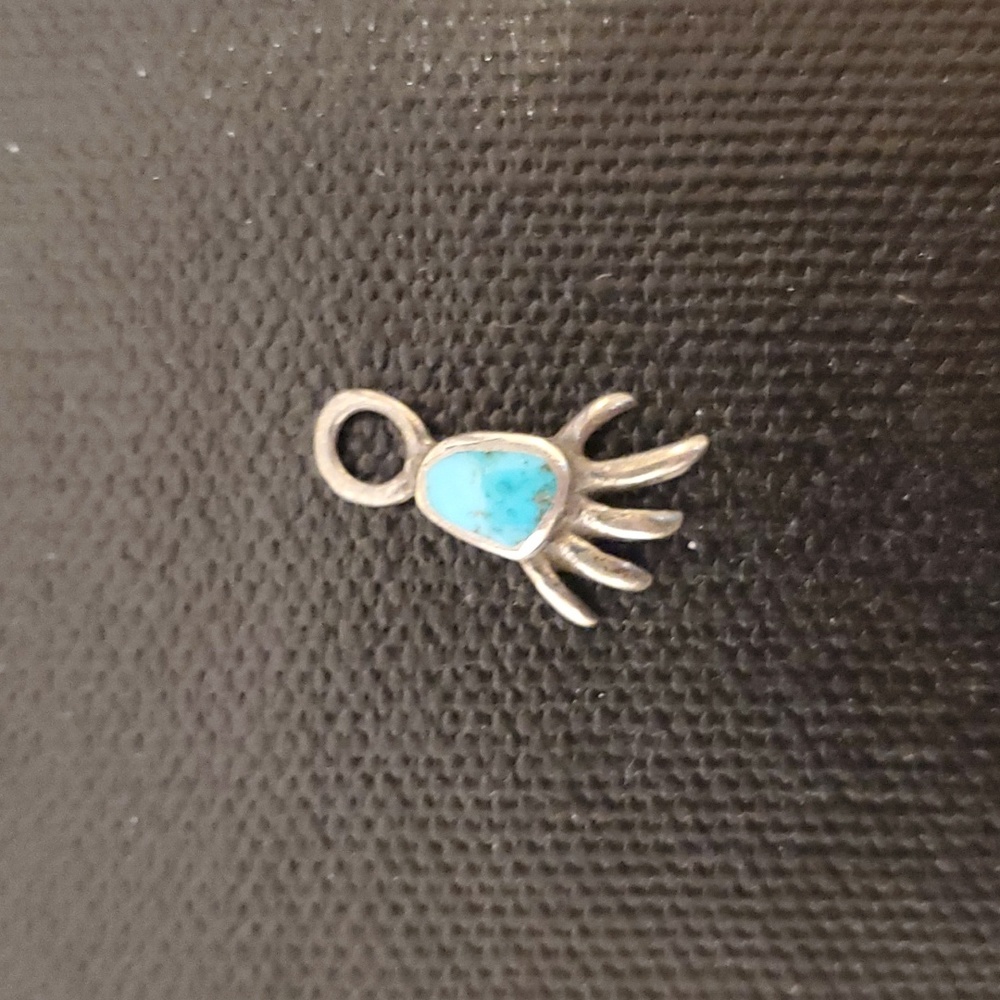 Vintage Silver & Turquoise Charm